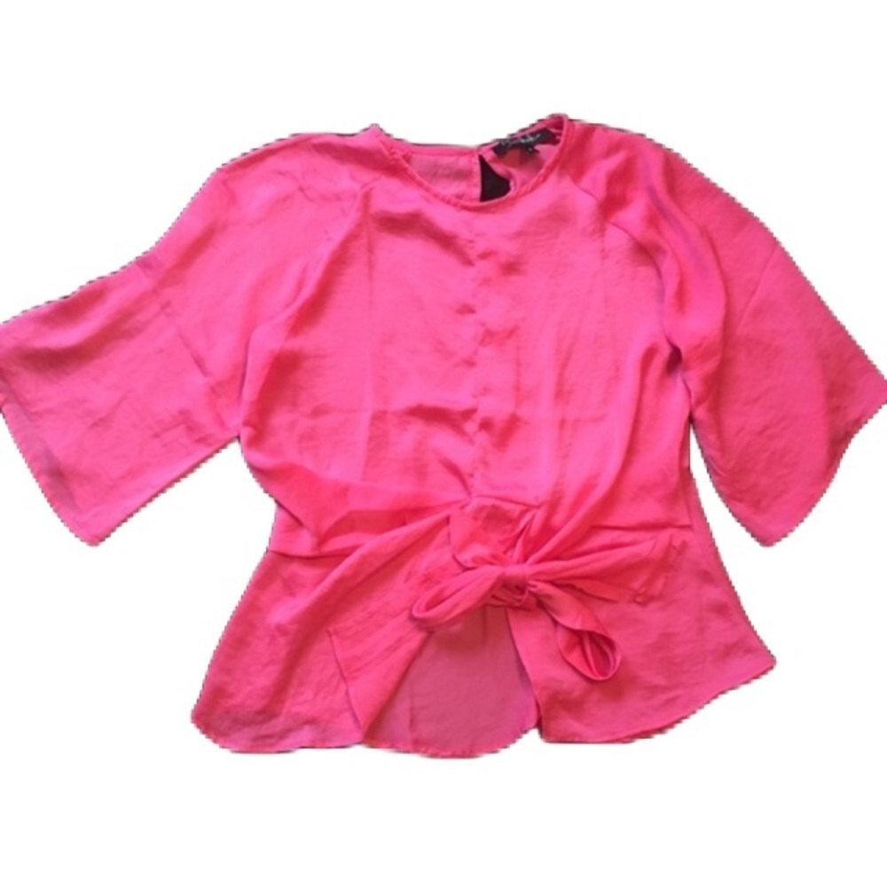 Silky Hot Pink Blouse